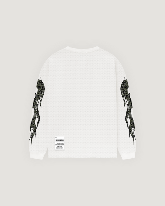 White Maison De Verité Waffle Long Sleeve