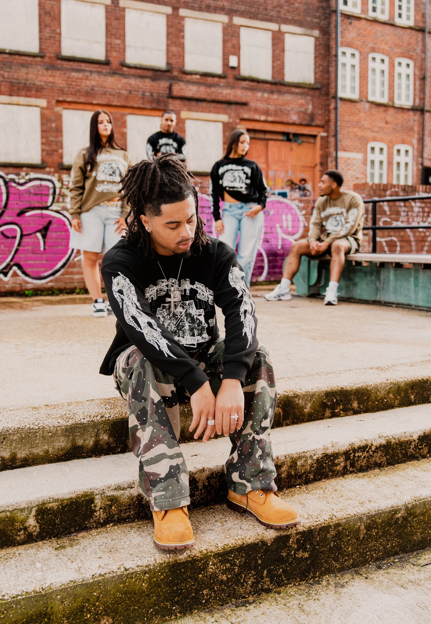 Black Maison De Verité Waffle Long Sleeve