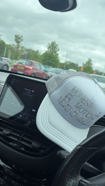 White Honest Motion Trucker Hat