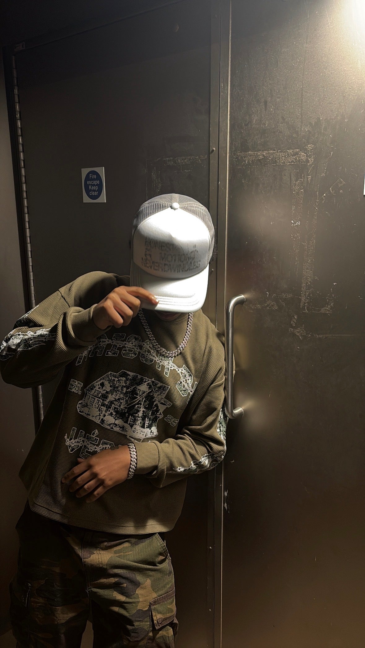 White Honest Motion Trucker Hat