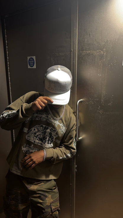 White Honest Motion Trucker Hat